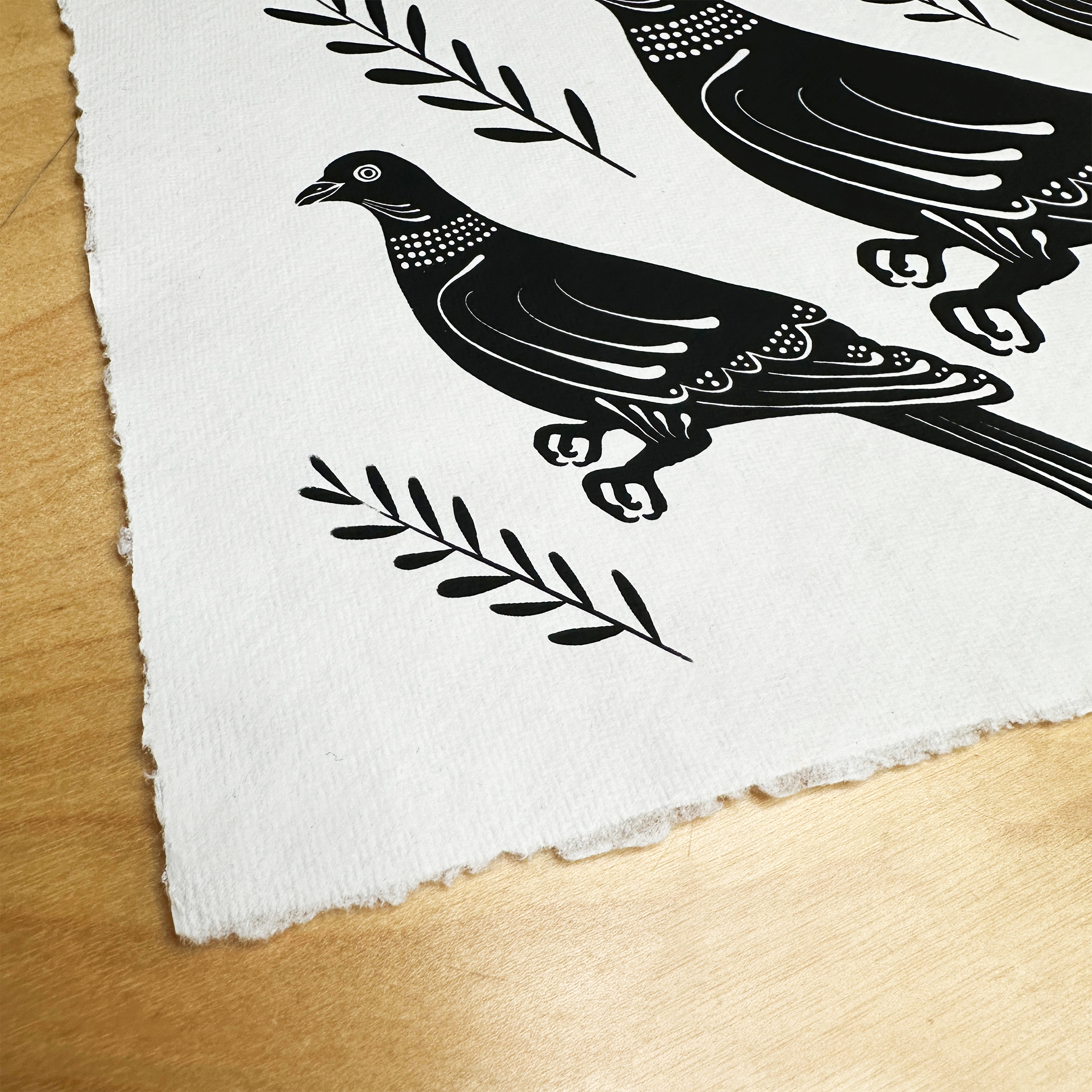 Pigeon Screen Print Black