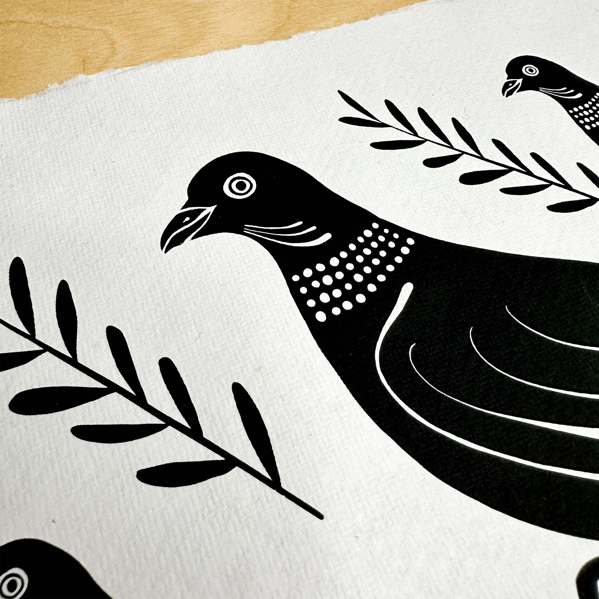 Pigeon Screen Print Black